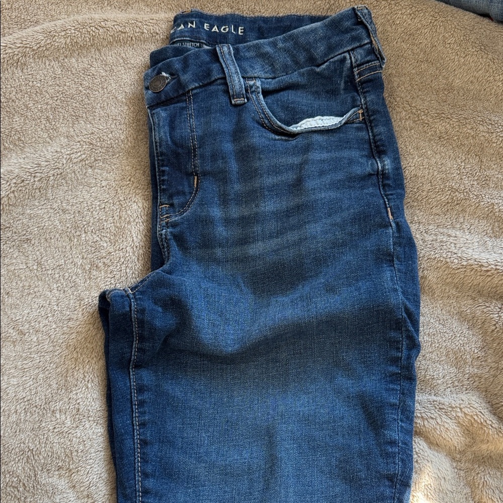American Eagle Outfitters Women's Dark Blue Skinny Jeans